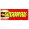 Signmission CHEESEBURGERS BANNER SIGN hamburger burger cheese signs char broiled B-120 Cheeseburgers - alternate 1